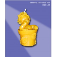 Candela Bambino secchiello fiori